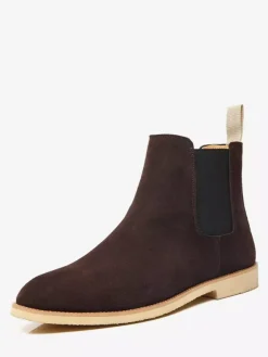Chelsea Boots For Men Elastic Bandage Suede Leather Casual Shoes
