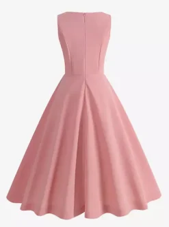 Chic Fitted Pink Gown With A Line Skirt Perfect For Summer Events