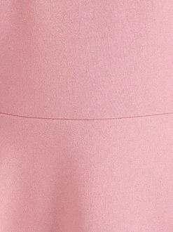 Chic Fitted Pink Gown With A Line Skirt Perfect For Summer Events