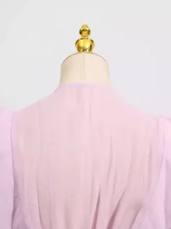 Chic Fitted Pink Gown With Layered Ruffle Perfect For Summer