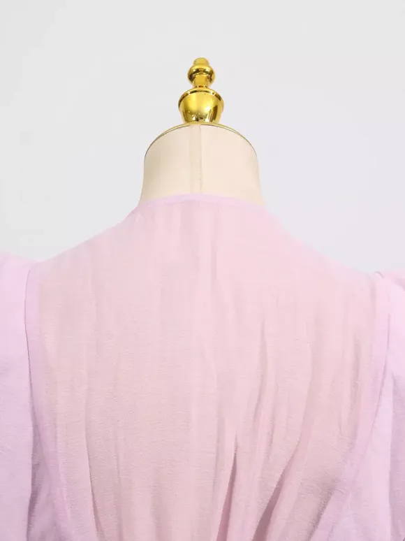Chic Fitted Pink Gown With Layered Ruffle Perfect For Summer