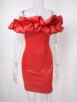 Chic Cupcake Dress Strapless Slit Birthday Party Mini Dresses