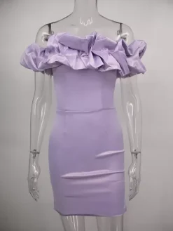 Chic Cupcake Dress Strapless Slit Birthday Party Mini Dresses