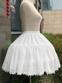 Chiffon Lolita Petticoat Lace Ruffle Boned Lolita Petticoat Skirt