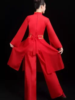 Chinese Costumes Red Dragon Dance Costume Carnival Costumes 2 Piece Outfit