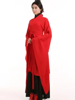 Chinese Costume Ancient Hanfu Traditional Red Women Outfit Halloween