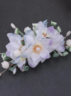 Chinese Style Lolita Accessories Lilac Pearls Chains Flowers Metal Accessory Miscellaneous