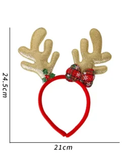 Christmas Accessory For Women Coffee Brown Polyester Fiber Headwear Christmas Holidays Accessory