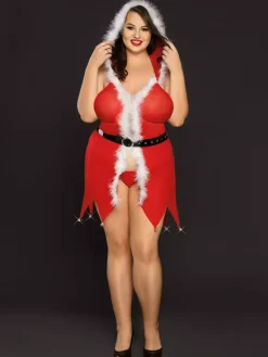 Christmas Costumes Women Dress Set with Belt