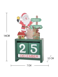 Christmas Holiday Decorations Assembled Wooden Painted Santa Claus Ornaments Children's Christmas Gifts Window Decoration