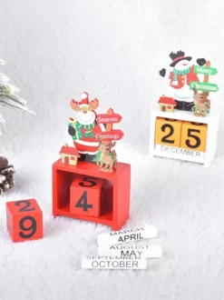 Christmas Holiday Decorations Assembled Wooden Painted Santa Claus Ornaments Children's Christmas Gifts Window Decoration