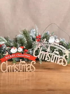 Christmas Decorations Creative Wooden Pendants Color Letter Pendants Window Scene Layout Decoration