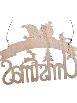 Christmas Decorations Creative Wooden Pendants Color Letter Pendants Window Scene Layout Decoration