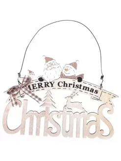 Christmas Decorations Creative Wooden Pendants Color Letter Pendants Window Scene Layout Decoration