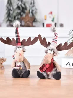 Christmas Holiday Decorations Elk Doll Doll Christmas Polyester Fiber Tree Pendant