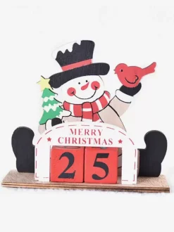 Christmas Painted Wooden Creative DIY Calendar Decorations Assembled Assembling Gifts