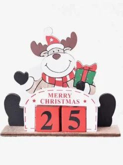 Christmas Painted Wooden Creative DIY Calendar Decorations Assembled Assembling Gifts