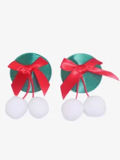 Christmas Pasties Nipple Covers Christmas Bows Green Lingerie