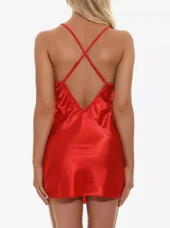Christmas Red Dress Babydolls Chemises Costumes Sleepwear