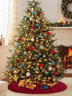Christmas Tree Skirt Knitted Tree Skirt Apron Christmas Tree Ornaments