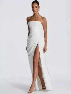 Civil Wedding Dress Internal Corset Bodice Lace-up Back Chiffon Satin Lining Bridal Dresses