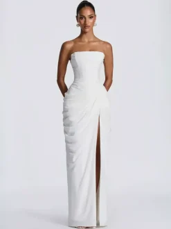Civil Wedding Dress Internal Corset Bodice Lace-up Back Chiffon Satin Lining Bridal Dresses
