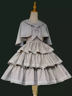 Classic Lolita Cape Deep Brown Polyester Fall Lolita Outwears