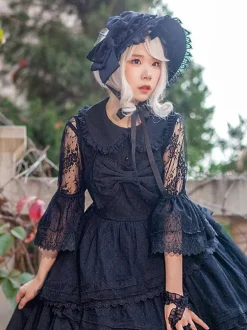 Classic Lolita Hat Infanta Black Bows Accessory Lolita Accessories