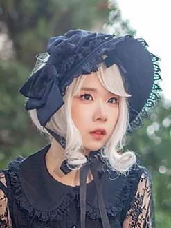 Classic Lolita Hat Infanta Black Bows Accessory Lolita Accessories
