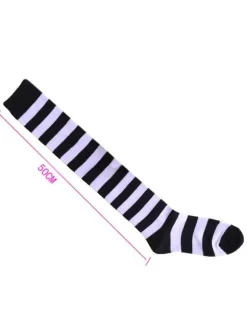 Classic Lolita Knee High Socks Neverland Striped Rose Lolita Socks