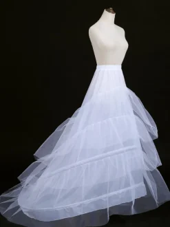 Classic Lolita Petticoats Polyester Tiered Gothic Lolita Petticoat Woman's White Lolita Underskirt