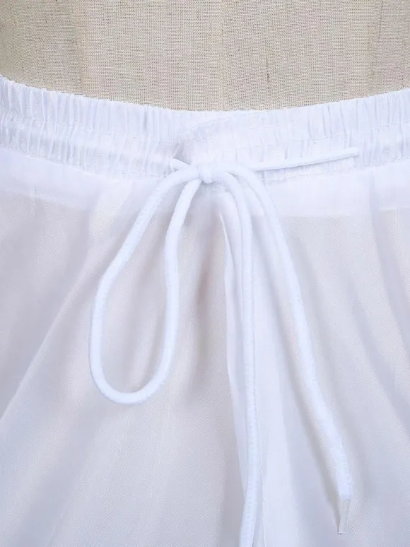 Classic Lolita Petticoats Polyester Tiered Gothic Lolita Petticoat Woman's White Lolita Underskirt