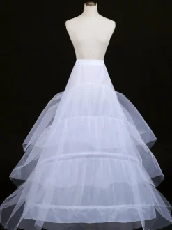 Classic Lolita Petticoats Polyester Tiered Gothic Lolita Petticoat Woman's White Lolita Underskirt
