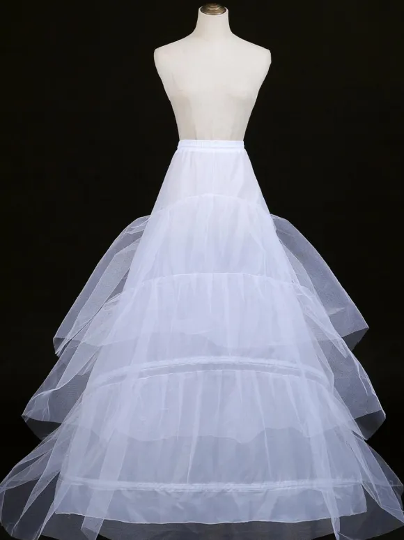 Classic Lolita Petticoats Polyester Tiered Gothic Lolita Petticoat Woman's White Lolita Underskirt