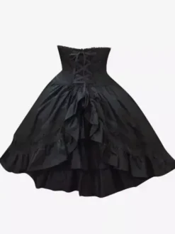 Classic Lolita Skirt SK Cotton Ruffles Two Tone High Rise Lolita Skirt