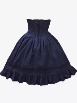 Classic Lolita Skirt SK Cotton Ruffles Two Tone High Rise Lolita Skirt