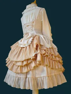 Classical Lolita Dress Lace Sleeveless Lolita Pink Dresses