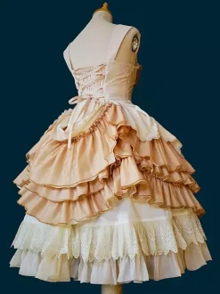 Classical Lolita Dress Lace Sleeveless Lolita Pink Dresses