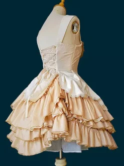 Classical Lolita Dress Lace Sleeveless Lolita Pink Dresses