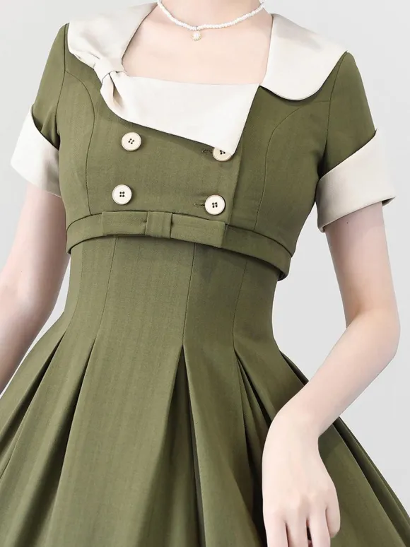 Classical Lolita Dress Polyester Sleeveless Lolita Dresses Color Block Classic Black
