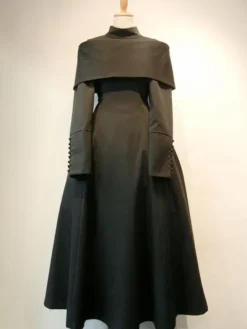 Classical Lolita Dress Polyester Cotton Buttons Lolita Dresses Long Sleeves Gothic Black