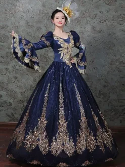 Classical Lolita Dress Polyester Long Sleeves Classic Lolita Dresses Green
