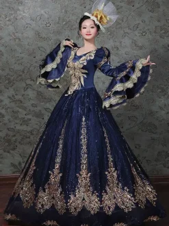 Classical Lolita Dress Polyester Long Sleeves Classic Lolita Dresses Green