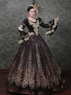 Classical Lolita Dress Polyester Long Sleeves Classic Lolita Dresses Green
