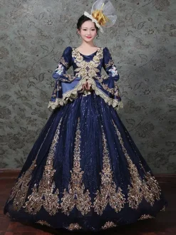 Classical Lolita Dress Polyester Long Sleeves Classic Lolita Dresses Green