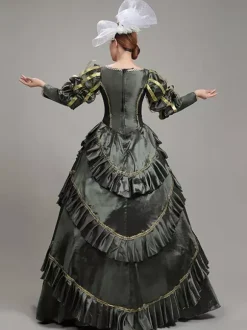Classical Lolita Dress Polyester Long Sleeves Classic Lolita Dresses Deep Gray