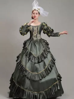 Classical Lolita Dress Polyester Long Sleeves Classic Lolita Dresses Deep Gray