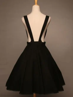 Classical Lolita Dress Military Style Cross Regression Lolita Salopette Button Suspender Skirt