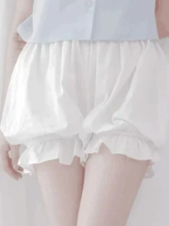 Classic Lolita Bottoms Cotton Ruffle Pleated Lolita Bloomer