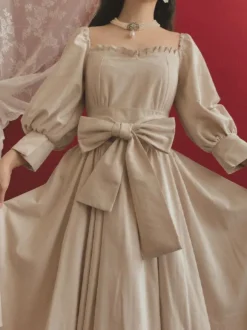 Classic Lolita OP Dress Puff Sleeves Lolita Vintage One Piece Swing Dresses